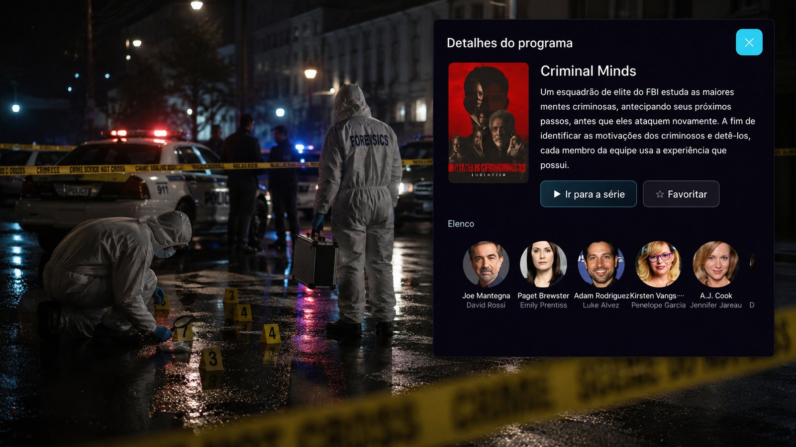 Cortex Player — programação ao vivo com on-demand, com cara de cinema